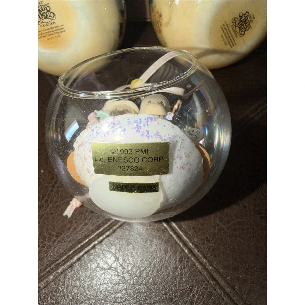 Vintage Precious Moments Enesco Christmas Ornaments Lot 3 Nativity 1993 1994